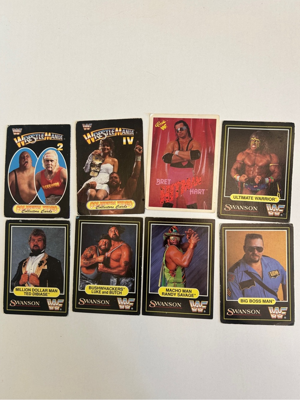 Vintage WWF Wrestling Trading Cards - Black and Red